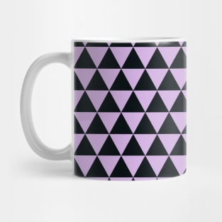 Purple Black Geometric Triangle Pattern Abstract Minimal Design Mug